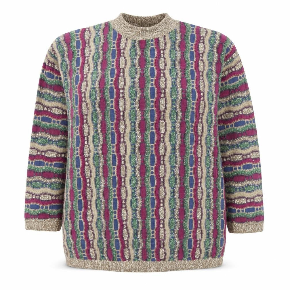 Fairway Outfitters Multicoloured Geometric Knit Jumper L