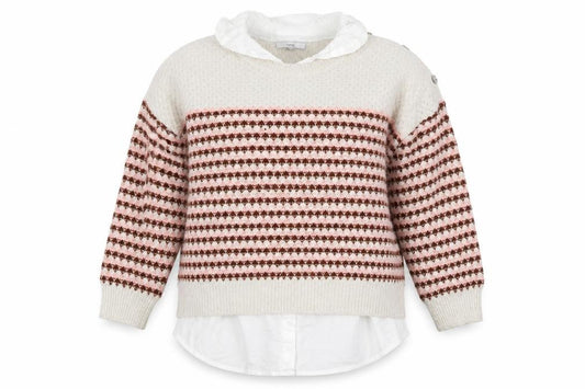 Next Women's Beige Striped Pullover Jumper XL