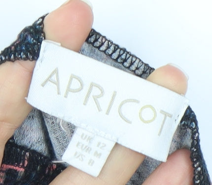 Apricot Women's Multicoloured Mock Neck Top Size 12