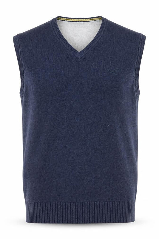 Wolsey Men's Blue Vest M Cotton Sleeveless Jumper