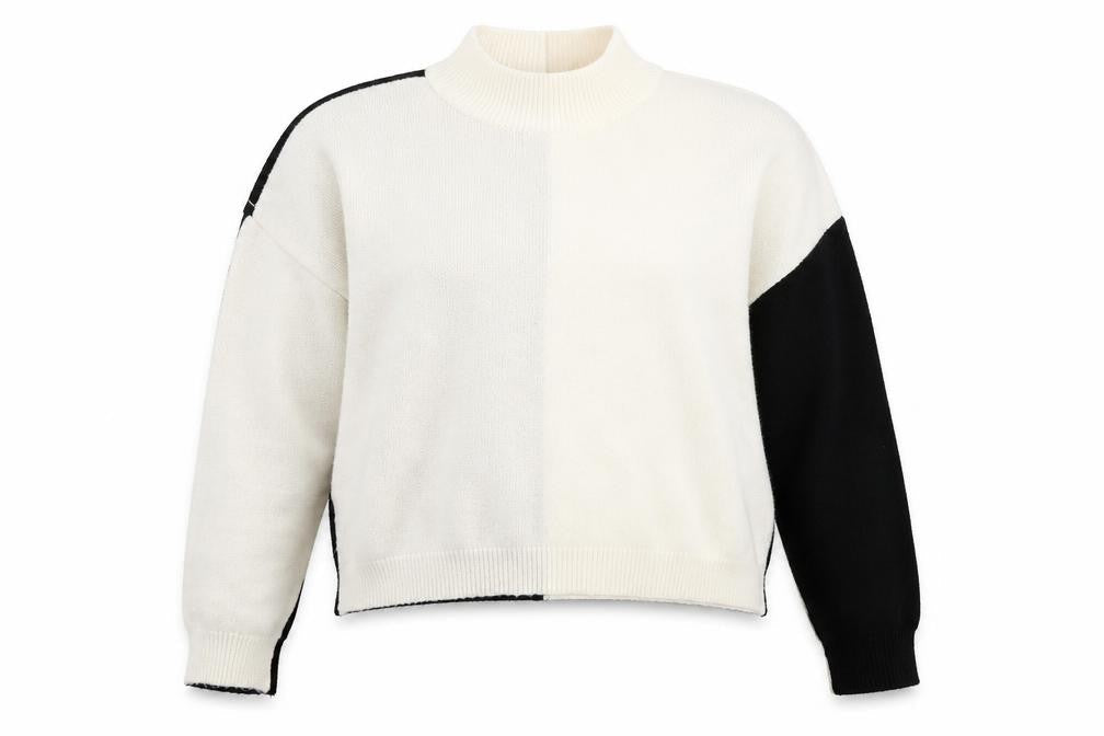 Missguided Women's Black & White High Neck Jumper Size 22