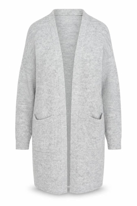 New Look Women's Grey Open Front Cardigan Size S