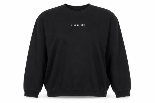 Missguided Women's Black Pullover Sweatshirt Size 6