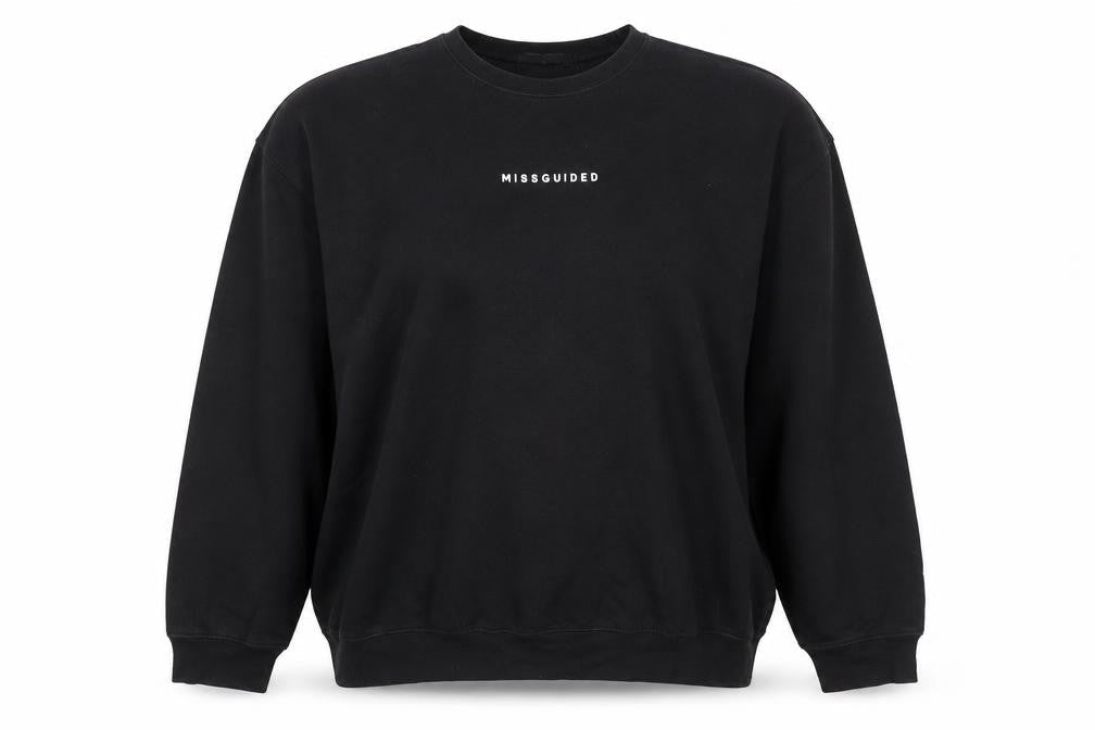 Missguided Women's Black Pullover Sweatshirt Size 6