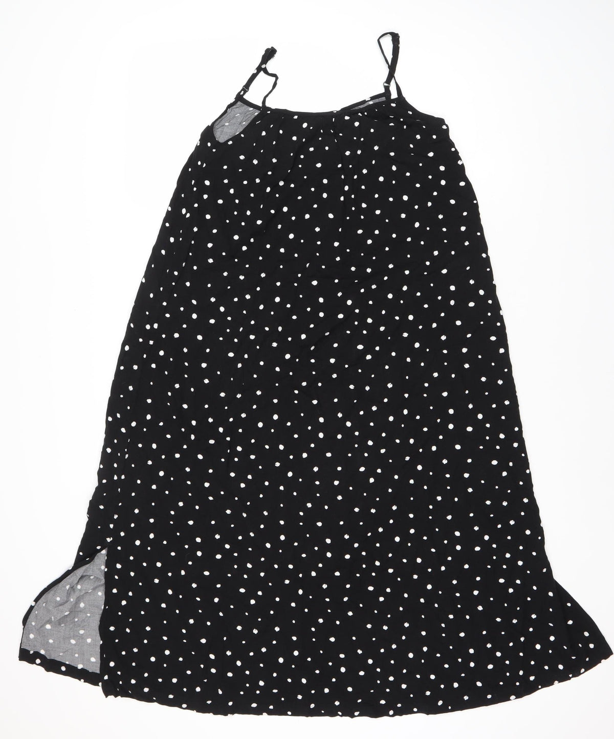 Marks & Spencer Women's Black Polka Dot Dress Size 8
