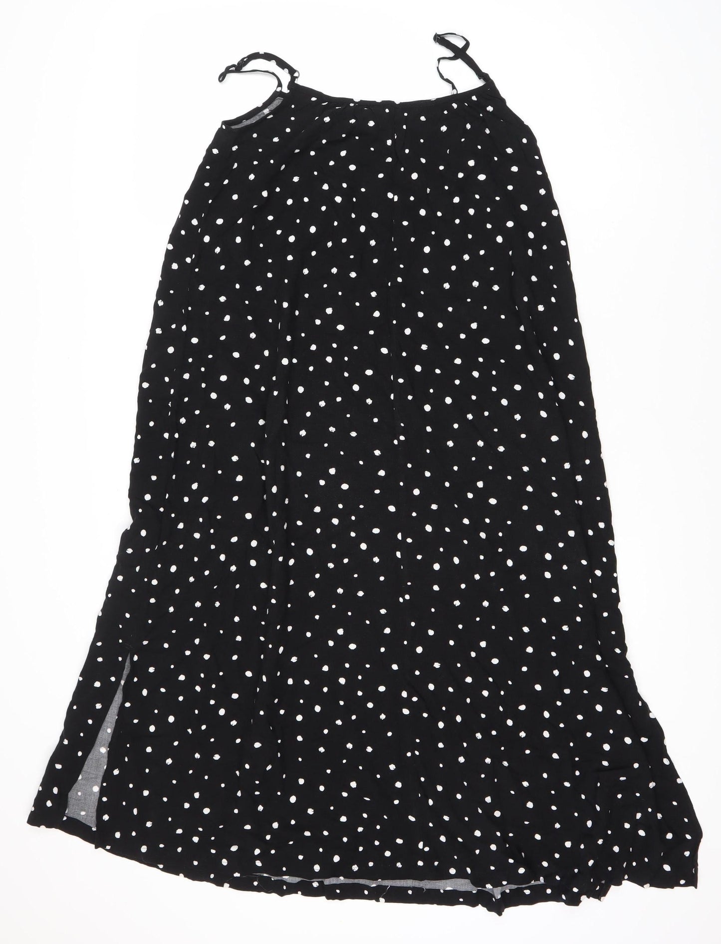 Marks & Spencer Women's Black Polka Dot Dress Size 8