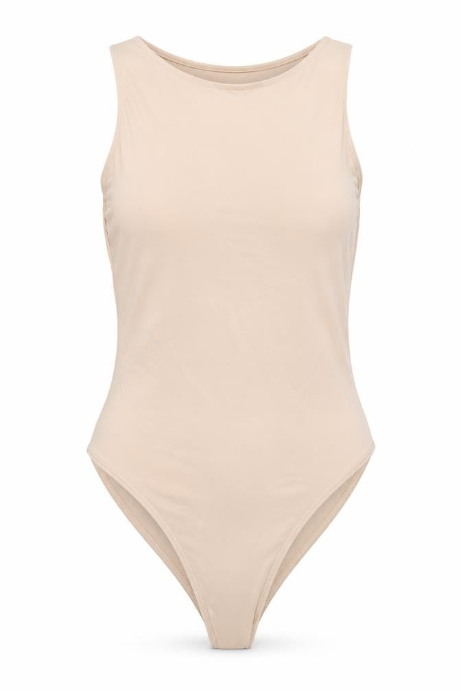 ZARA Women's Beige One Shoulder Bodysuit 3XS