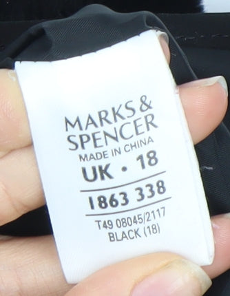 Marks & Spencer Women's Black Regular Fit Jacket 18