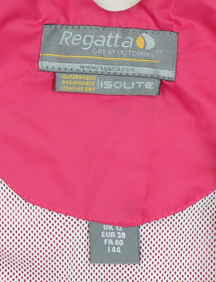 Regatta Women's Pink Waterproof Hooded Rain Jacket Size 12
