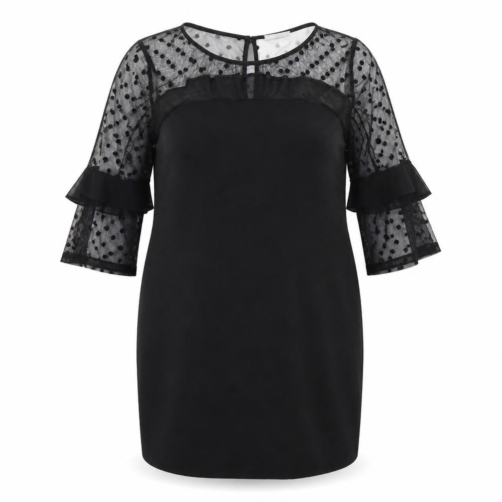 Wallis Women's Black Polka Dot Shift Dress Size 14