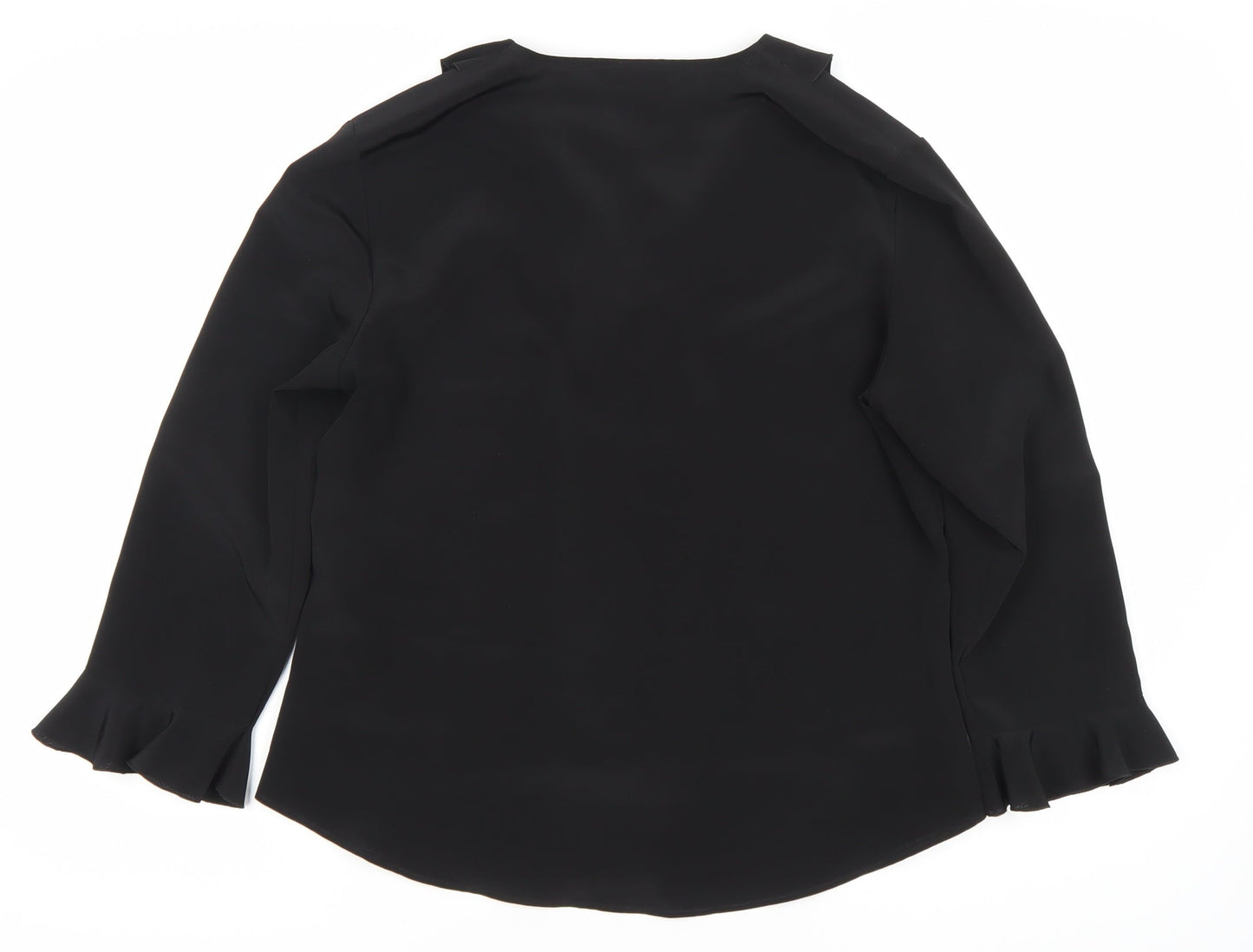 Berketex Women's Black Ruffle Blouse Size 14