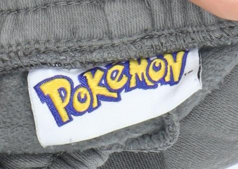 Pokémon Boys Grey Jogger Trousers 8 Years Cartoon Casual