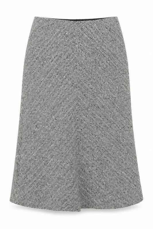 Viyella Petite Women's Grey Herringbone Skirt Size 12