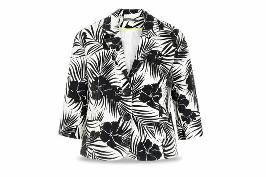River Island Women's Black Floral Blazer Size 16