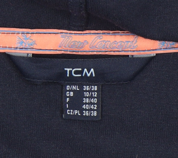 TCM Women's Blue Hooded Fleece Jacket Size 10