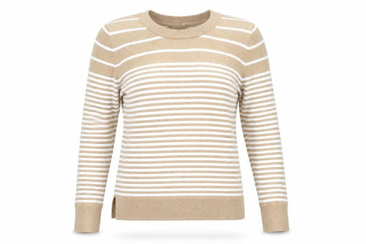 Gap Women's Beige Striped Pullover Jumper Size S