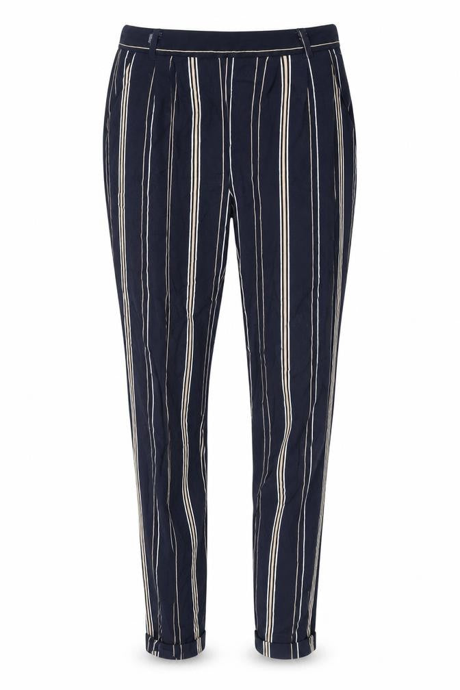 Phase Eight Women's Striped Blue Trousers UK 8