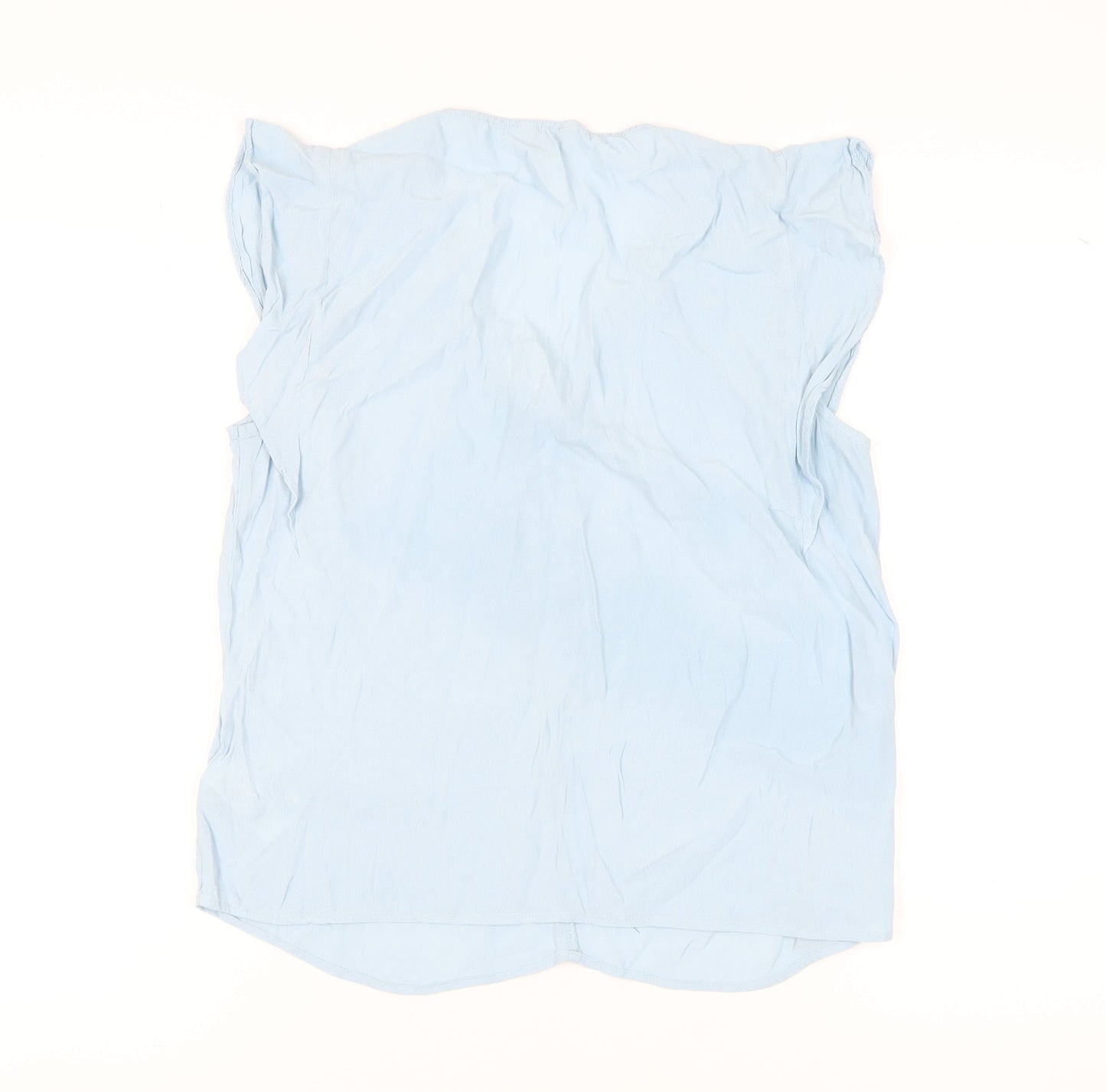 Monsoon Women's Blue Sleeveless V-Neck Blouse M