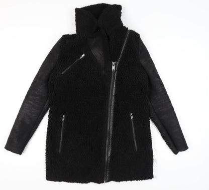 Additional front view of Only Women's Black XS Biker Jacket with Zip Accents