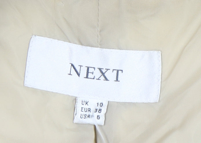 Next Women's Beige Puffer Jacket Size 10