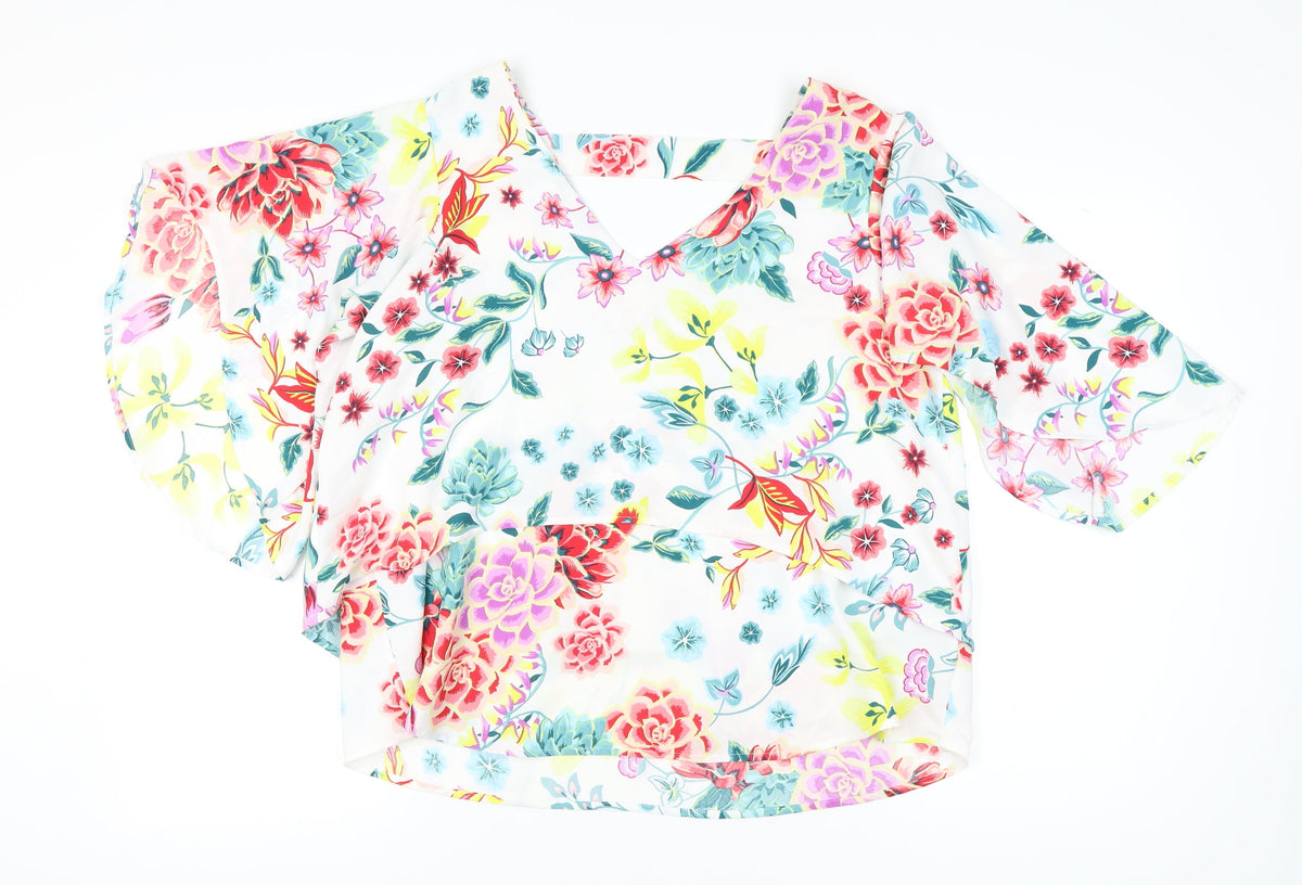 Marks & Spencer Women's Floral Blouse, Multicoloured, Size 16