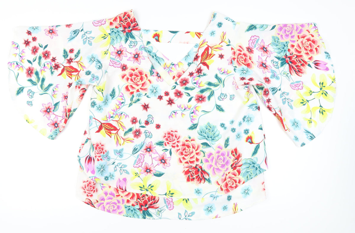 Marks & Spencer Women's Floral Blouse, Multicoloured, Size 16