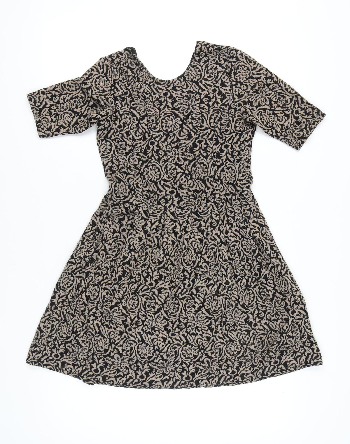 Cooperative Women's Black Floral V-Neck Dress M