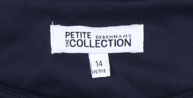 Debenhams Petite Navy Floral Midi Wrap Dress