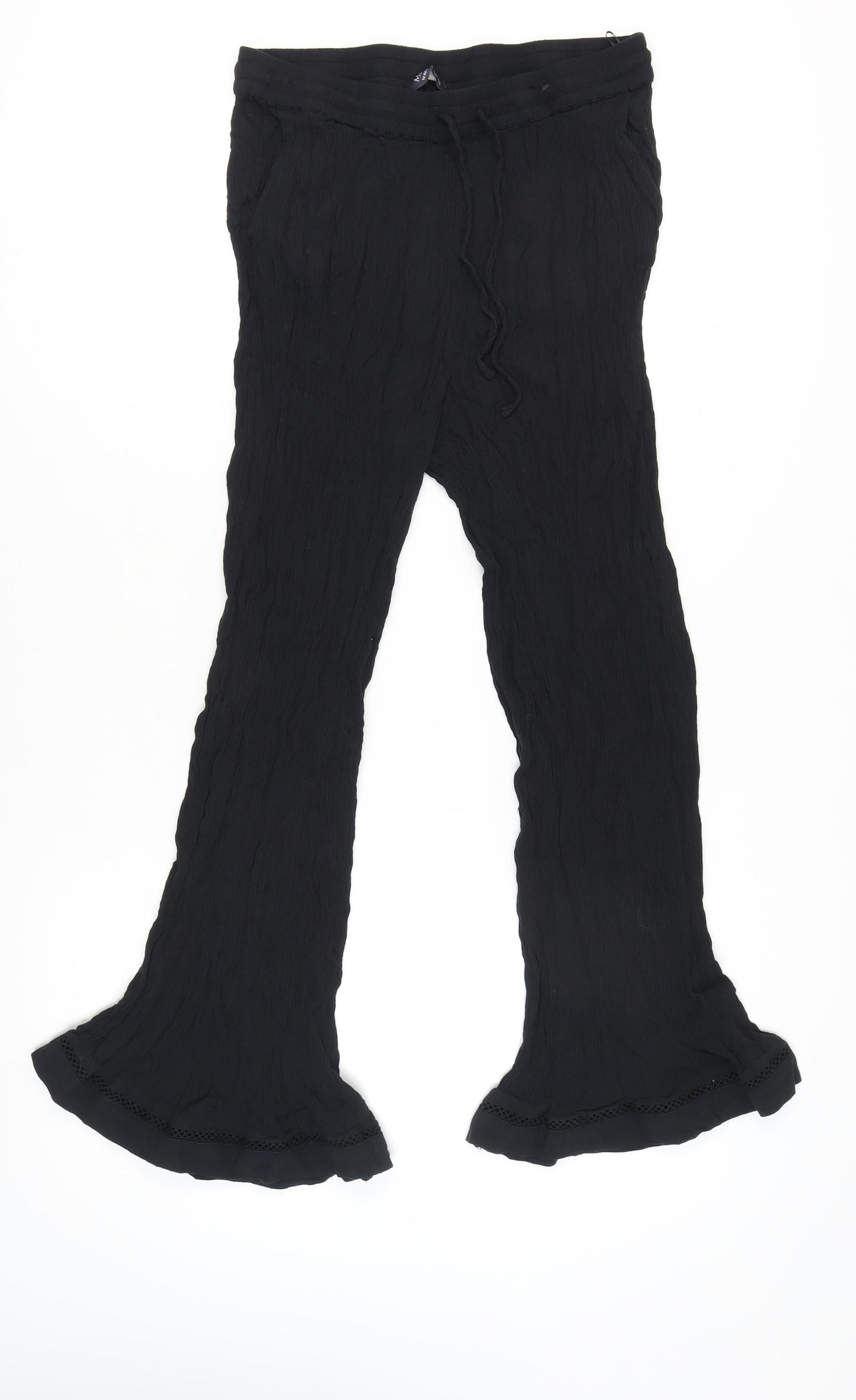Marks and Spencer Women's Black Flared Trousers, Size 14