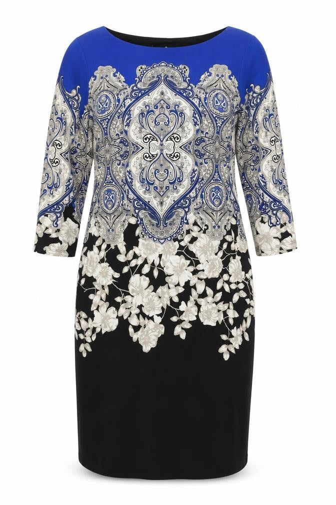 Wallis Women's Blue Black Floral Dress Size 14