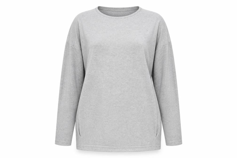 Topshop Women's Grey Sweatshirt, Size 10, Crew Neck