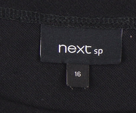 Next Women's Black 3/4 Sleeve Flared Blouse Size 16