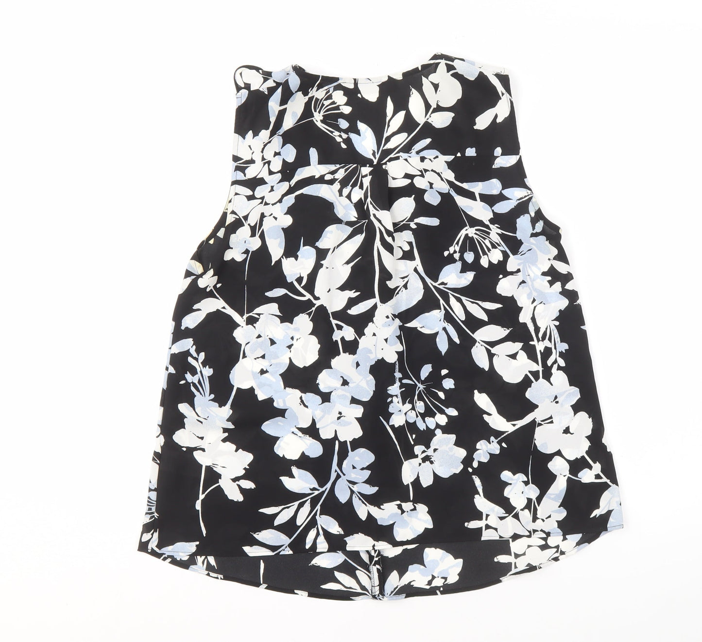 Marks & Spencer Women's Black Floral Blouse V-Neck Size 8