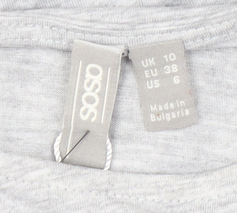 ASOS Women's Grey Short Sleeve Dress Size 10