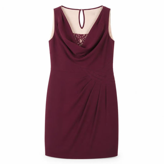 Oasis Women's Purple Short Sleeveless Cocktail Dress