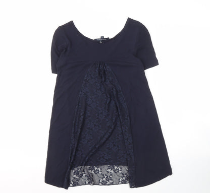 Back view of French Connection Women's Blue A-Line Dress XS