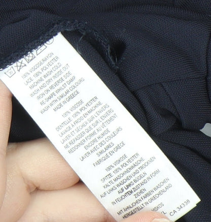 Close-up detail of French Connection Women's Blue A-Line Dress XS