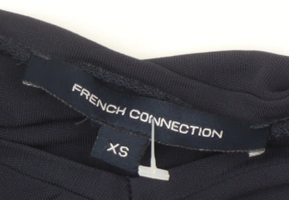 Brand and care label for French Connection Women's Blue A-Line Dress XS