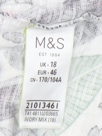 Marks & Spencer Women’s Ivory Floral Top, Size 18