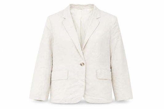 H&M Women's Ivory Linen Blazer Size 8