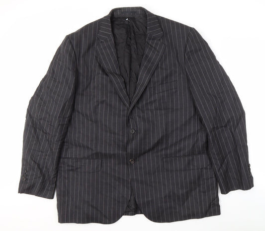 Aquascutum Men's BGrey Striped Blazer 46 S Formal Jacket