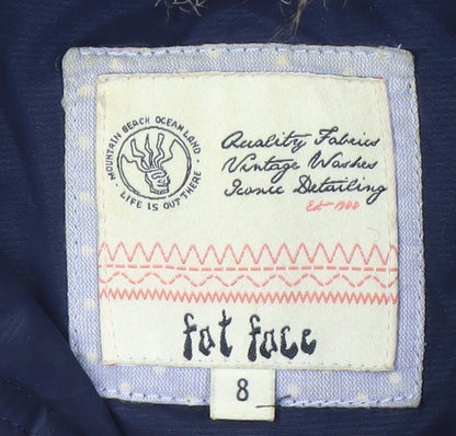 FatFace Women's Blue Hooded Waistcoat Size 8