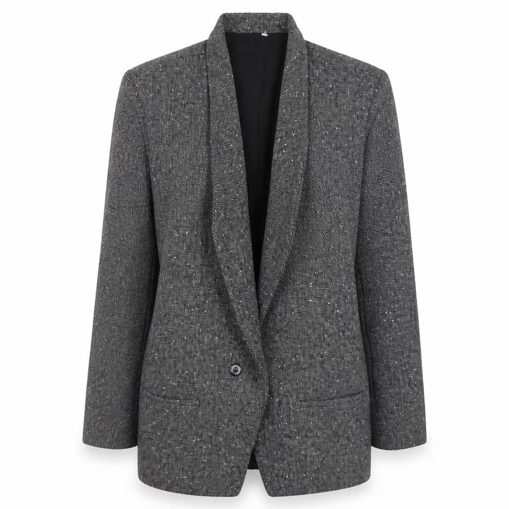 Michelle Stuart Women's Black Flecked Blazer Size 8