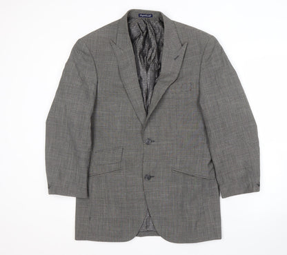 English Laundry Men's Grey Checked Blazer Size 38