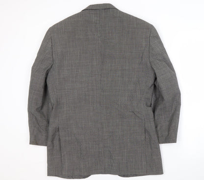 English Laundry Men's Grey Checked Blazer Size 38