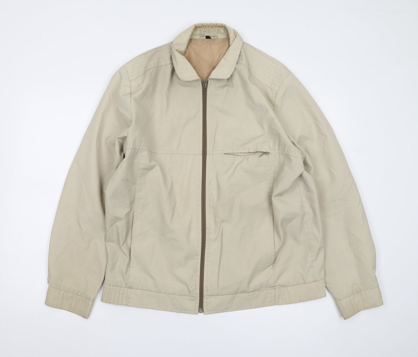 Grendale Men’s Beige Basic Jacket, L, Casual Spring/Autumn