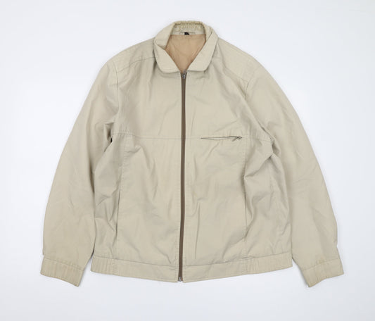 Grendale Men’s Beige Basic Jacket, L, Casual Spring/Autumn