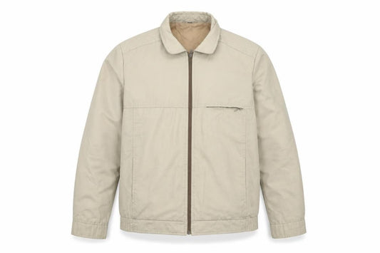 Grendale Men’s Beige Basic Jacket, L, Casual Spring/Autumn