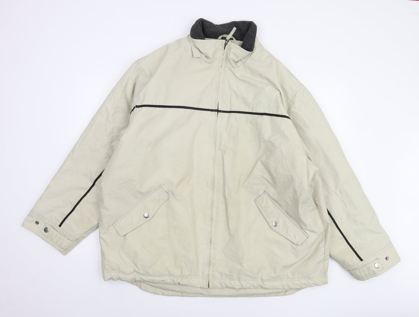 Mudie Men's Beige XL Basic Jacket with Full Zip