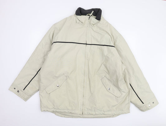 Mudie Men's Beige XL Basic Jacket with Full Zip